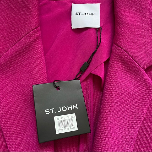 St. John Milano Wool Knit Jacket in orchid - Picture 4 of 16
